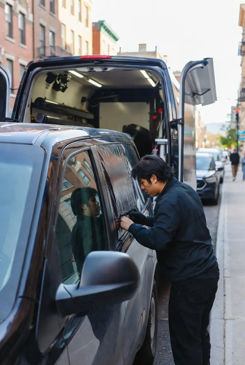 Mobile window tinting service