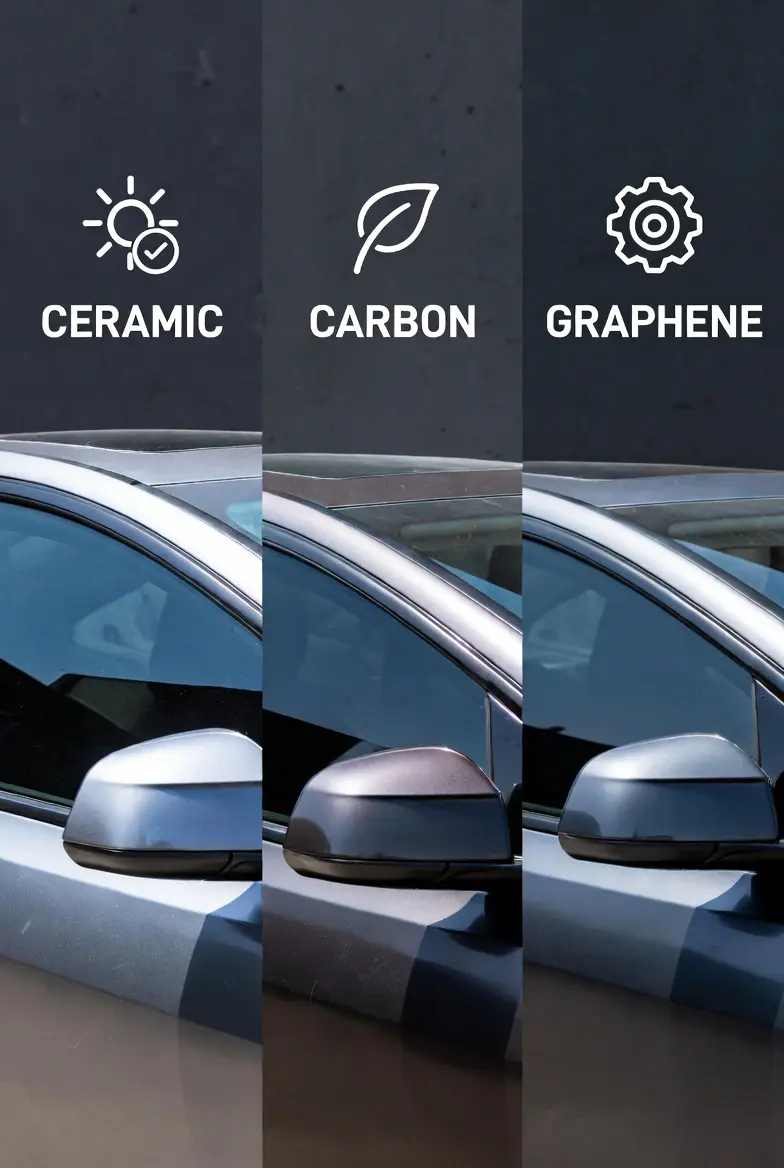 Ceramic vs carbon window tint materials